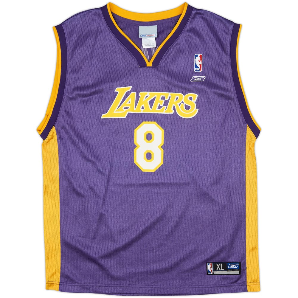 2002-06 LA Lakers Bryant #8 Reebok Away Jersey - 8/10 - (XL.Boys)