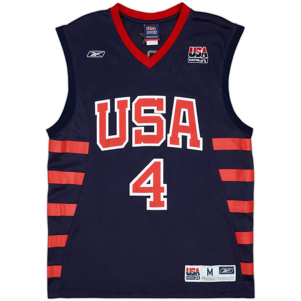 2004 USA Iverson #4 Reebok Away Jersey - 8/10 - (M)