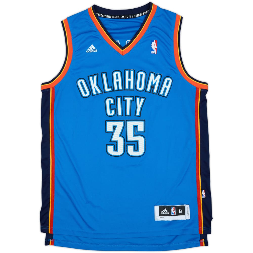2010-14 Oklahoma City Thunder Durant #35 adidas Swingman Away Jersey - 6/10 - (M)
