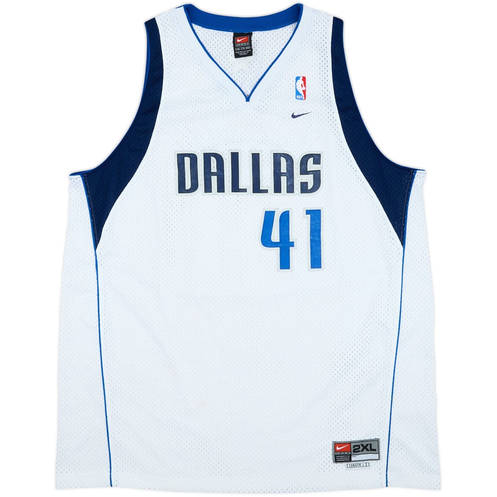 2001-04 Dallas Mavericks Nowitzki #41 Nike Swingman Home Jersey - 7/10 - (XXL)