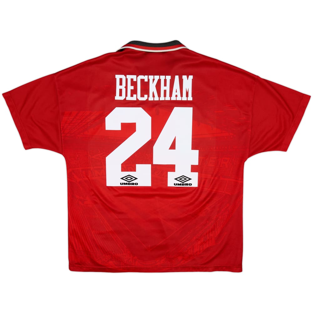 1994-96 Manchester United Home Shirt Beckham #24 - 5/10 - (L)