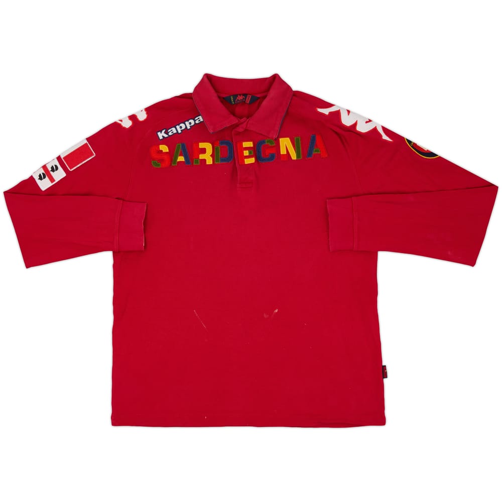 2011-12 Cagliari Kappa Polo L/S Shirt - 6/10 - (XL)