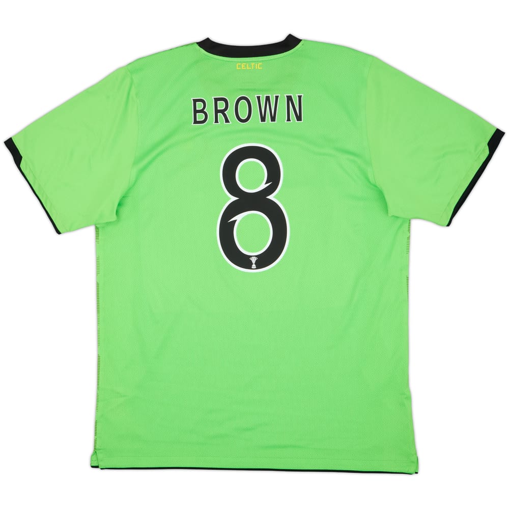 2010-11 Celtic Authentic Away Shirt Brown #8 - 8/10 - (XL)