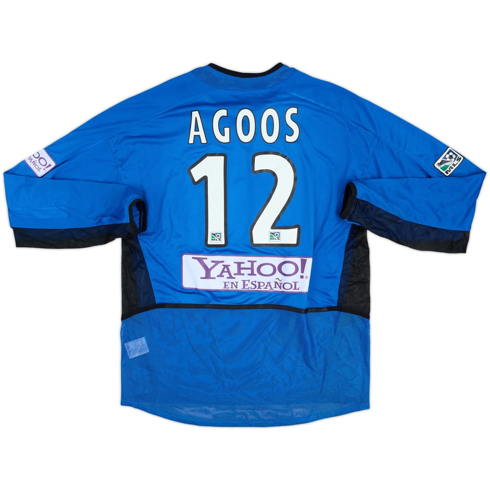 2003-04 San Jose Earthquakes Match Issue Home L/S Shirt Agoos #12