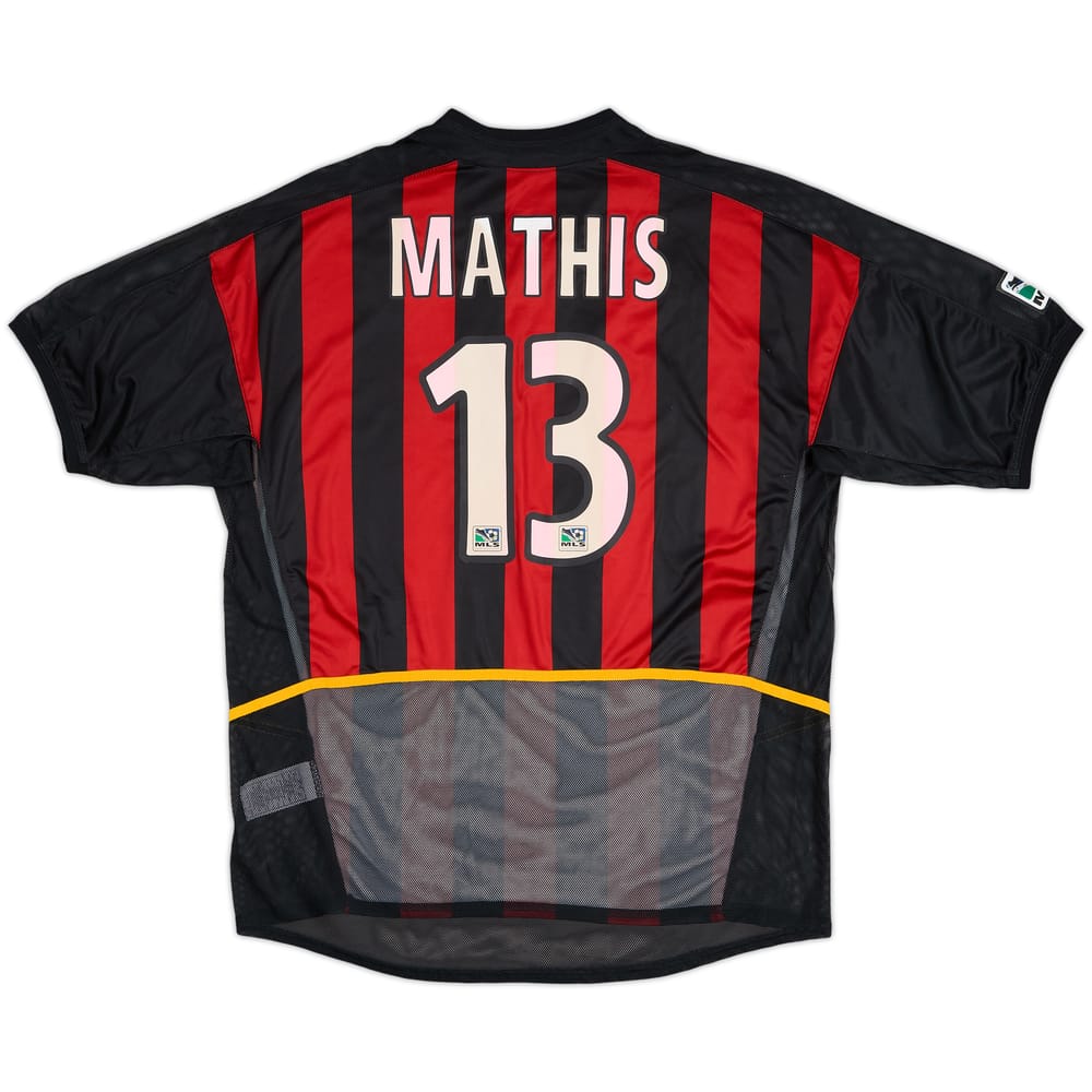 2003 NY/NJ Metrostars Match Issue Home Shirt Mathis #13