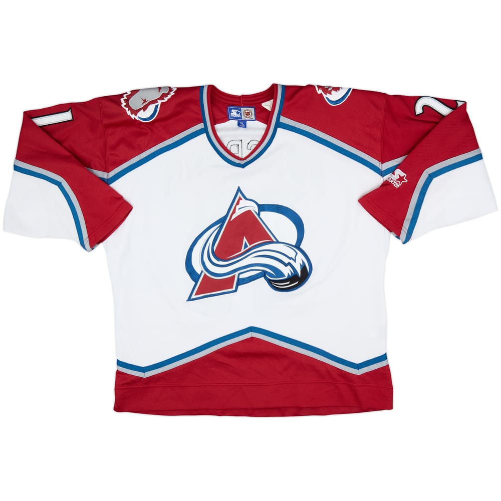 1996-99 Colorado Avalanche Forsberg #21 Starter Home Jersey - 9/10 - (XL)