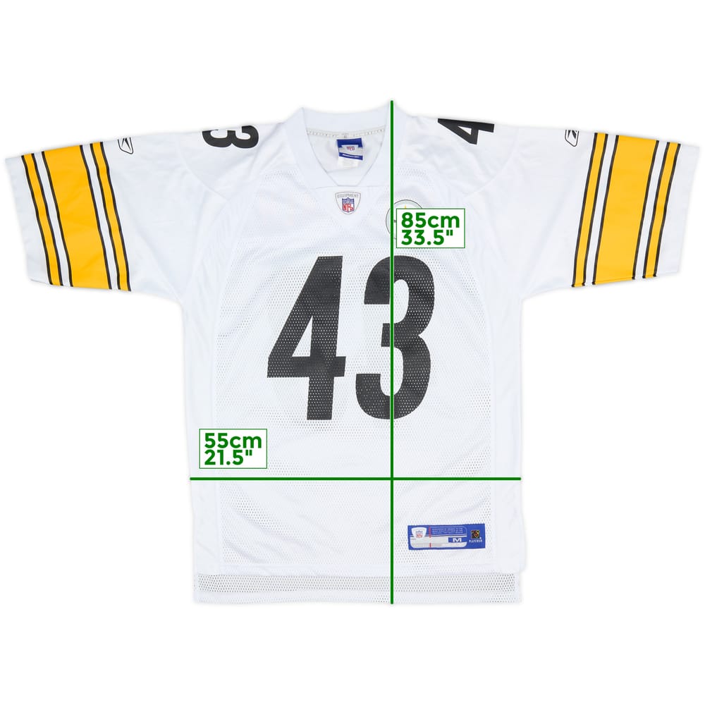 2005-06 Pittsburgh Steelers Polamalu #43 Reebok On Field Away Jersey - 9/10 - (M)