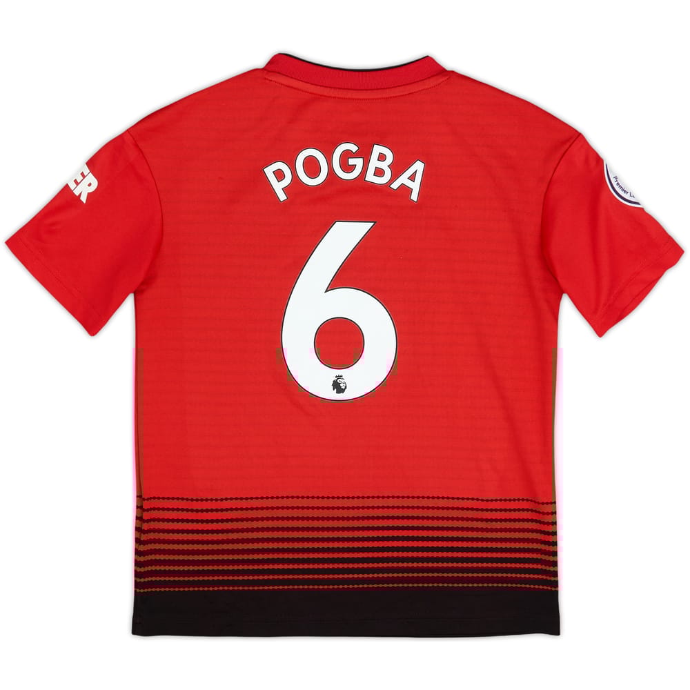 2018-19 Manchester United Home Shirt Pogba #6 - 9/10 - (S.Boys)