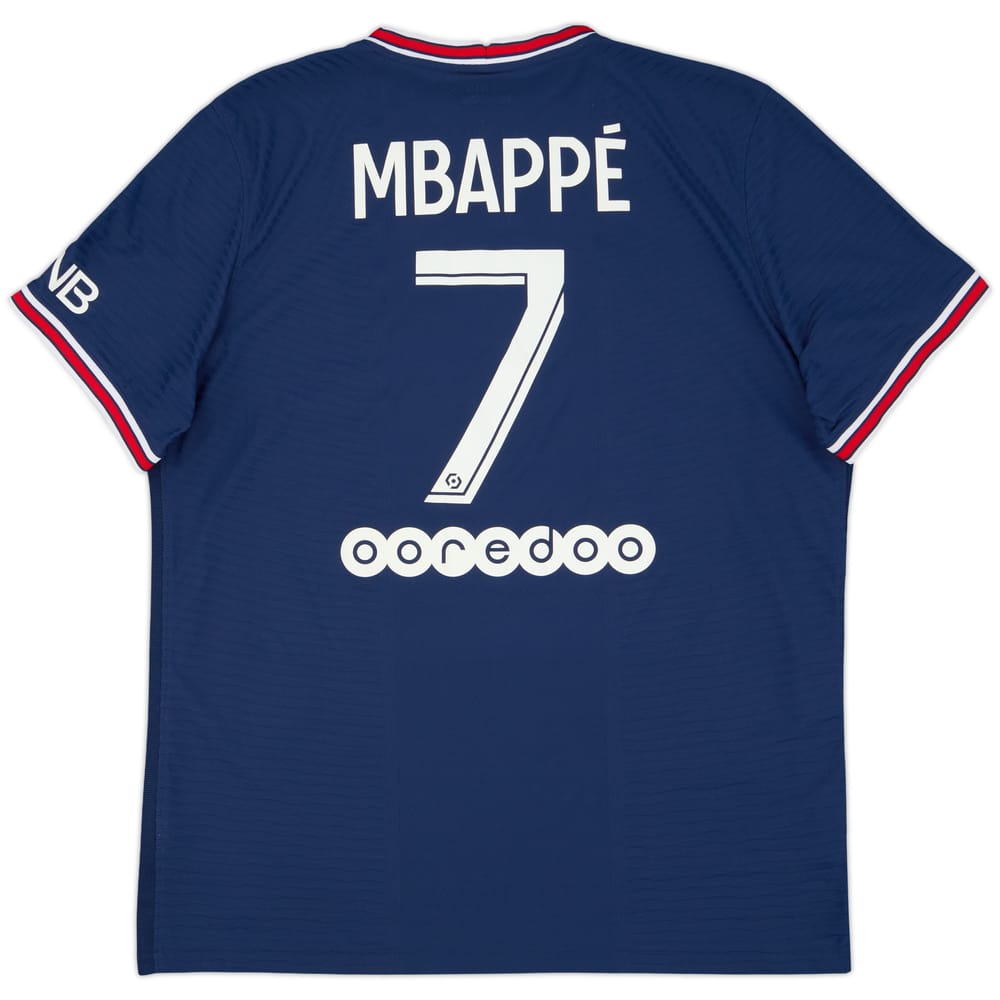 2021-22 Paris Saint-Germain Authentic Home Shirt Mbappe #7 - 9/10 - (XL)