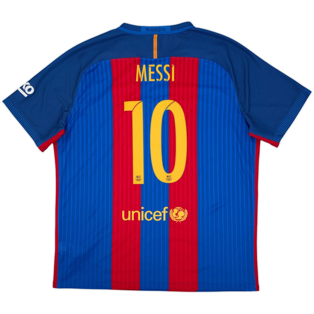 2016-17 Barcelona Authentic Home Shirt Messi #10 - 8/10 - (XXL)