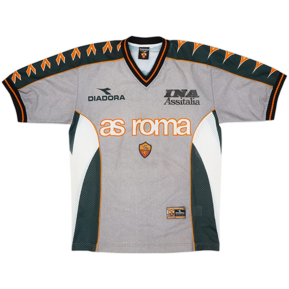 1999-00 Roma Diadora Training Shirt - 7/10 - (S)