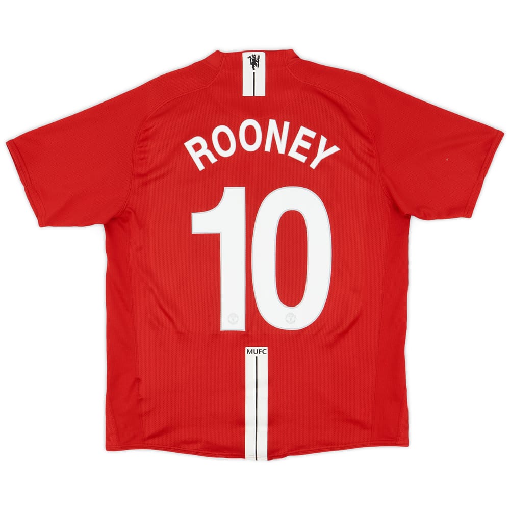 2007-09 Manchester United Home Shirt Rooney #10 - 8/10 - (L)