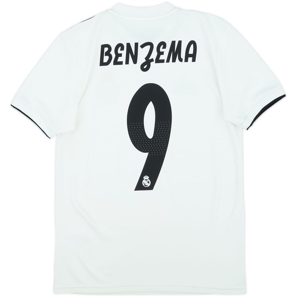 2018-19 Real Madrid Home Shirt Benzema #9 - 6/10 - (XS)