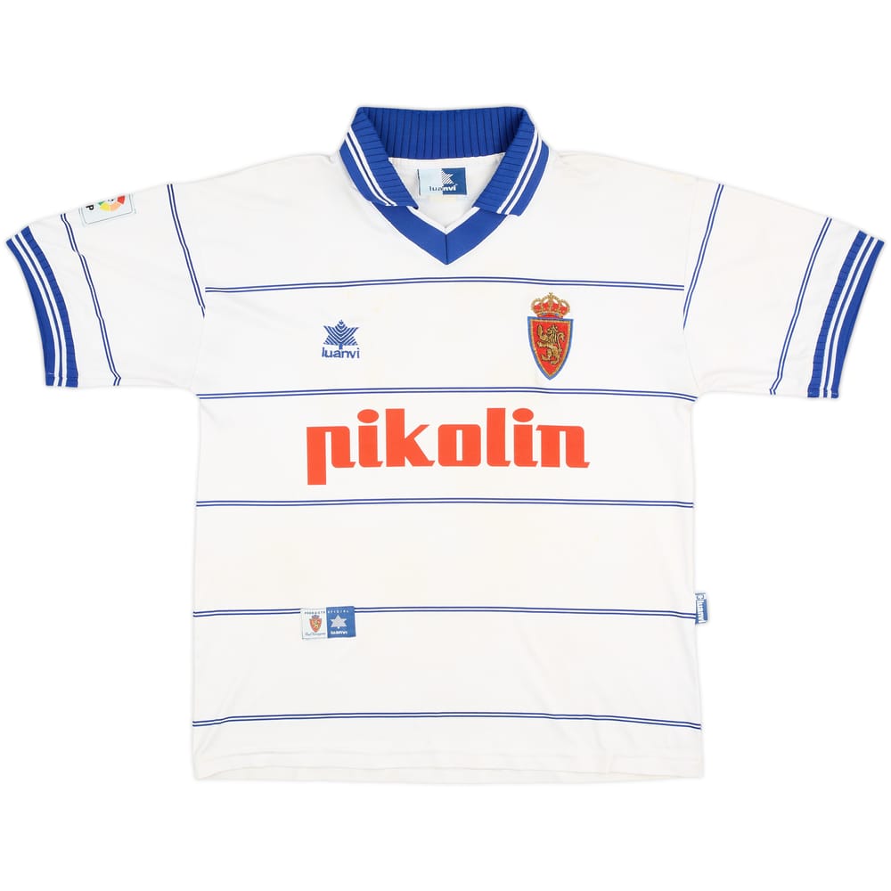 1999-01 Real Zaragoza Home Shirt - 6/10 - (L)