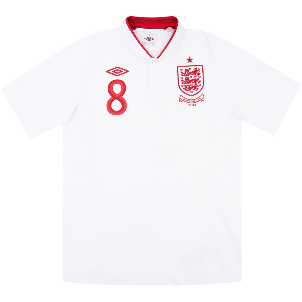 2013 England Match Issue Signed Home Shirt Carrick #8 (v Montenegro)