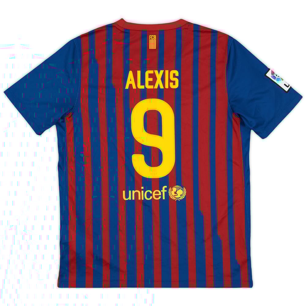 2011-12 Barcelona Home Shirt Alexis #9 - 8/10 - (XL.Boys)