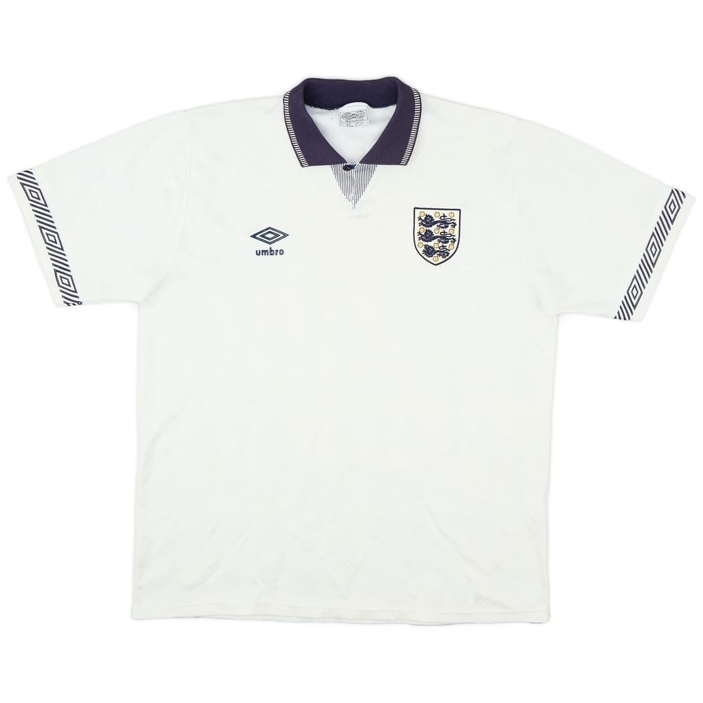 1990-92 England Home Shirt - 8/10 - (L)