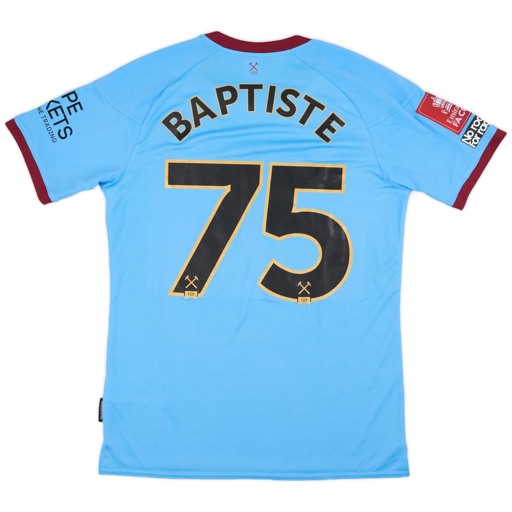 2020-21 West Ham Match Issue FA Cup Away Shirt Baptiste #75