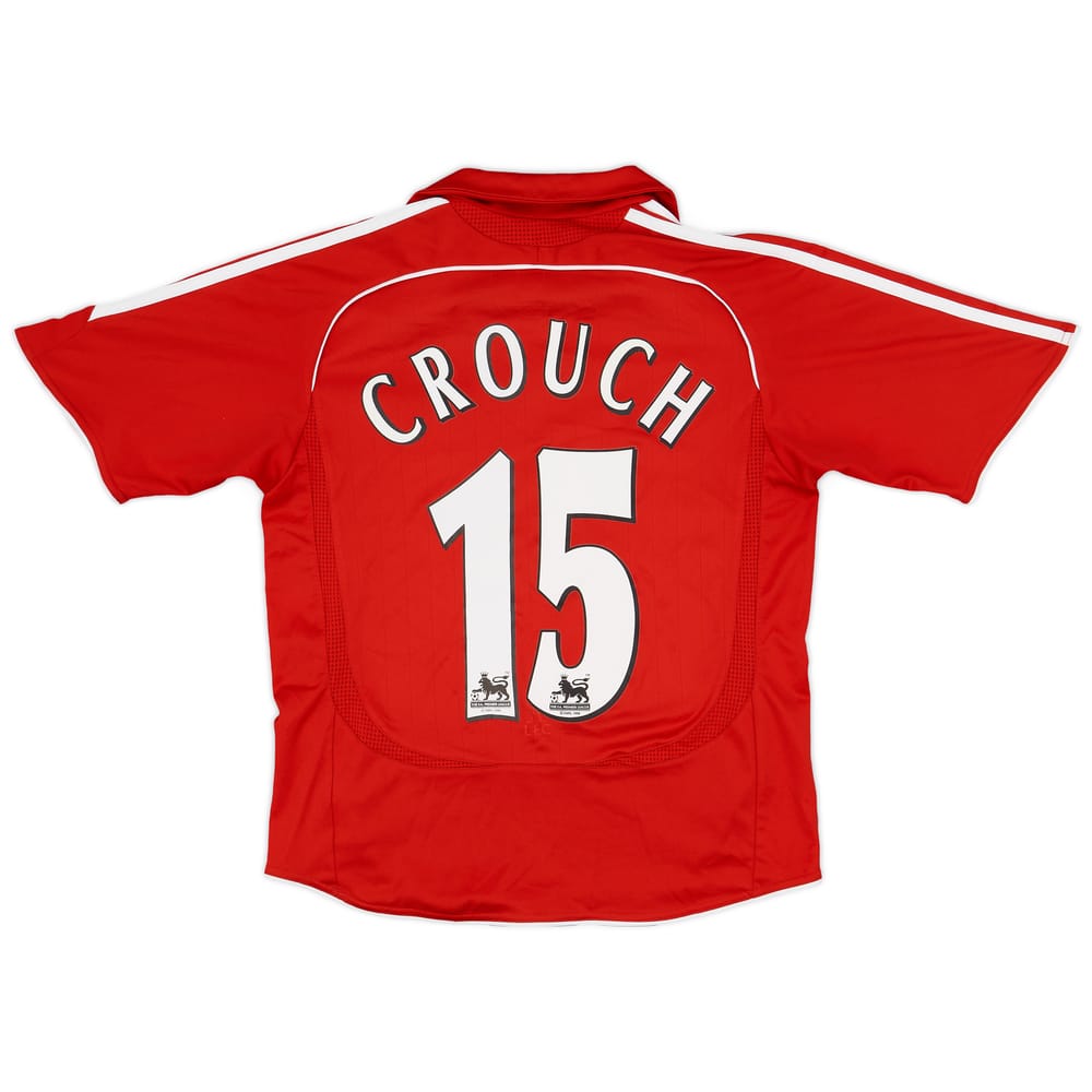 2006-08 Liverpool Home Shirt Crouch #15 - 8/10 - (M.Boys)
