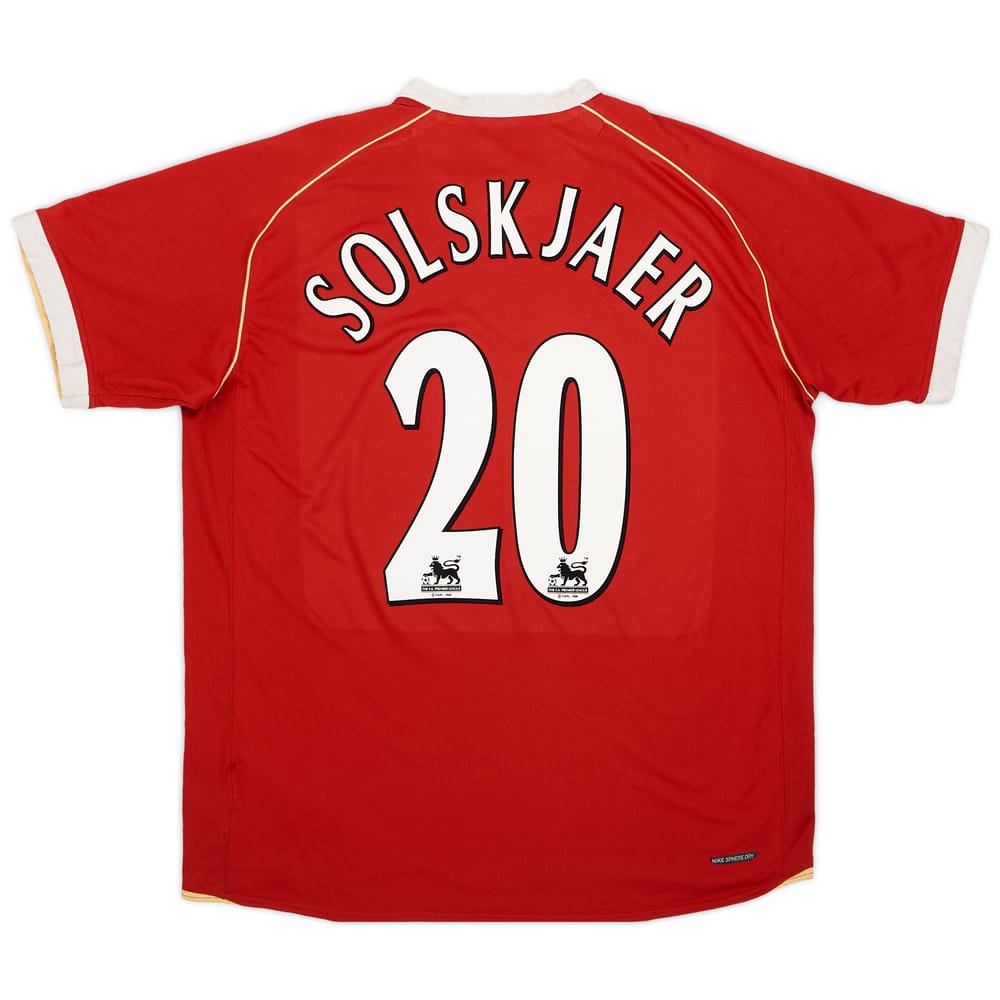 2006-07 Manchester United Home Shirt Solskjaer #20 - 5/10 - (XL)