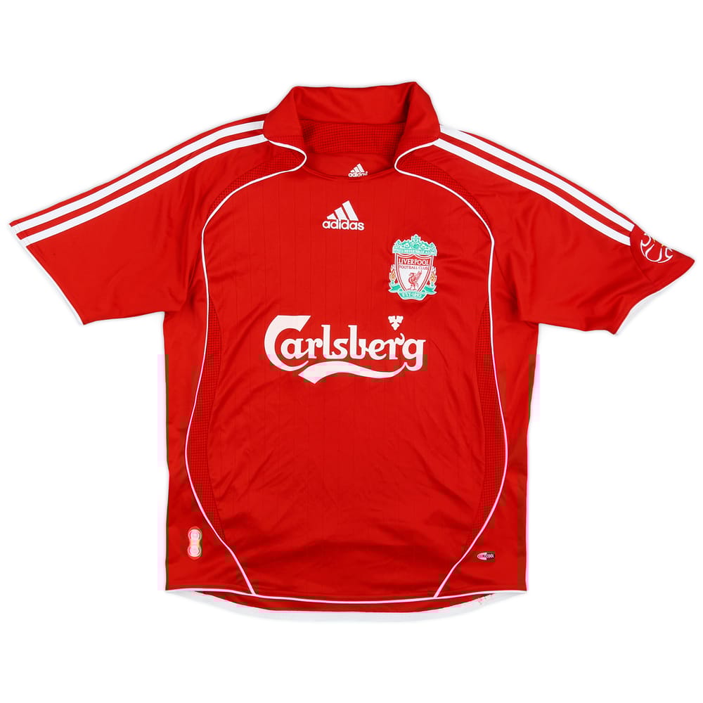 2006-08 Liverpool Home Shirt - 9/10 - (L.Boys)