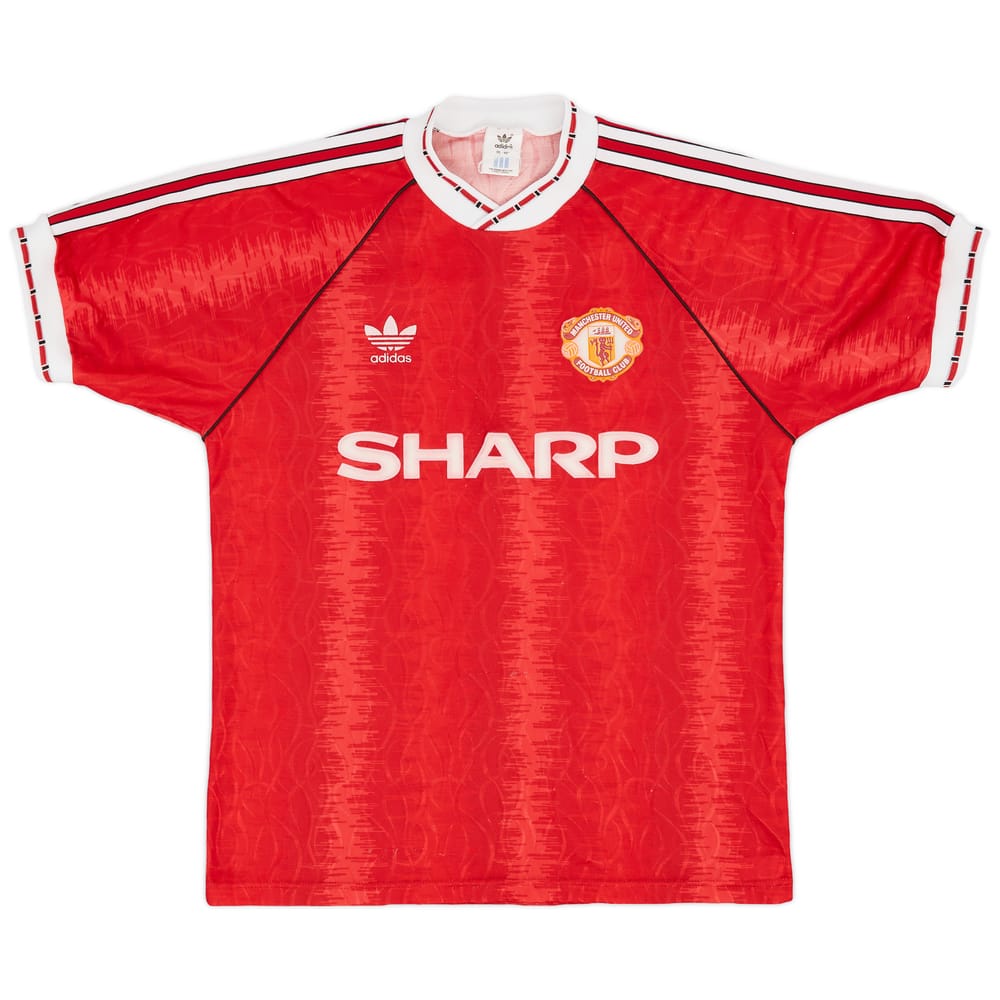 1990-92 Manchester United Home Shirt - 8/10 - (M)
