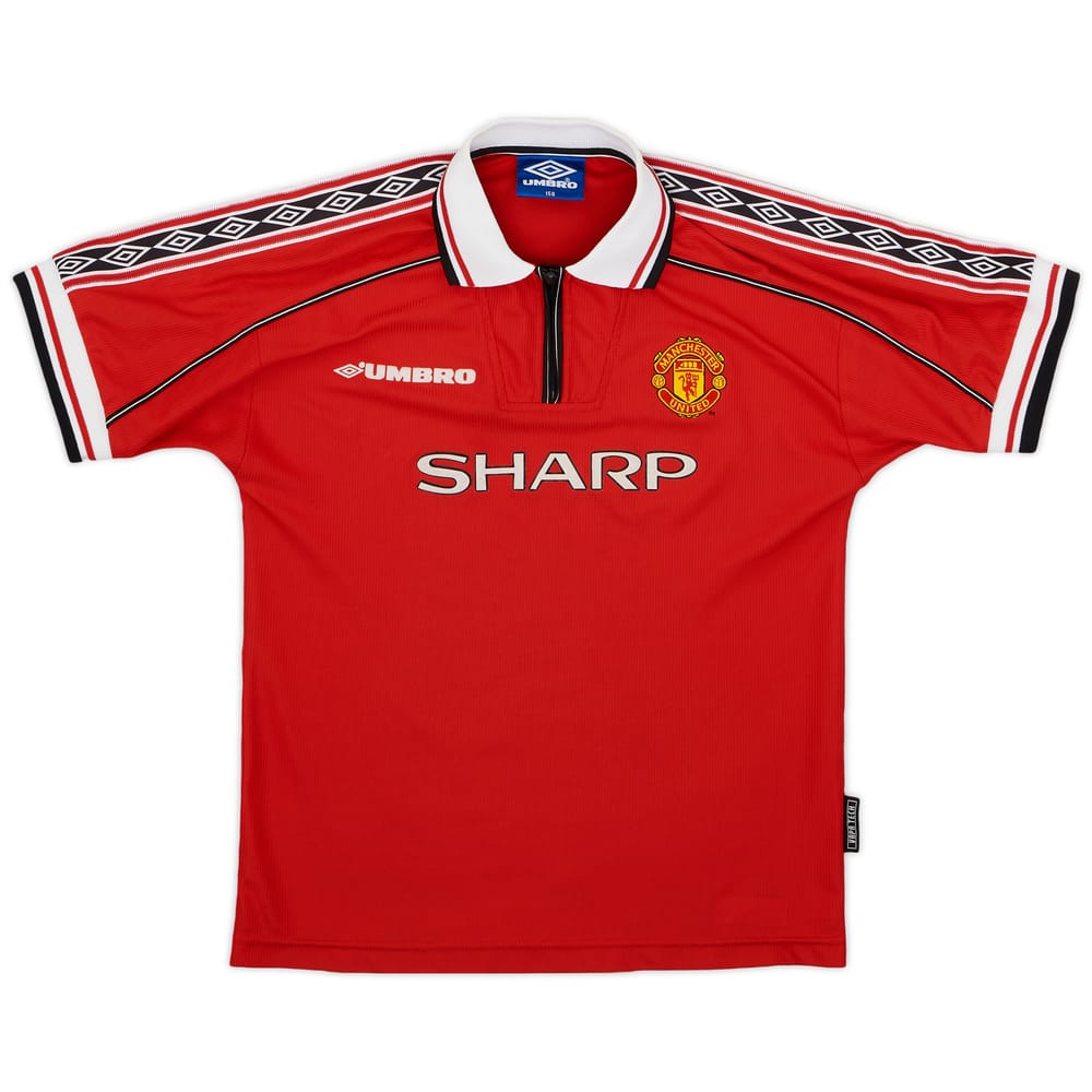 1998-00 Manchester United Home Shirt - 9/10 - (L.Boys)