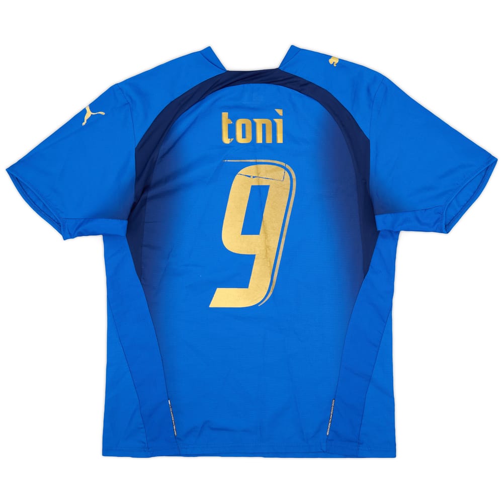 2006 Italy Home Shirt Toni #9 - 5/10 - (M)