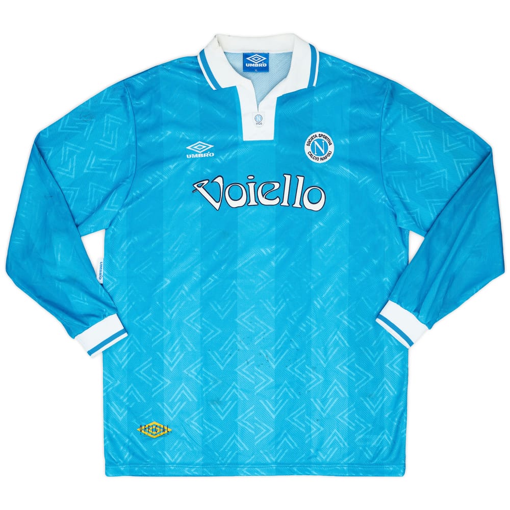1993-94 Napoli Match Worn Home L/S Shirt #7 (Di Canio)