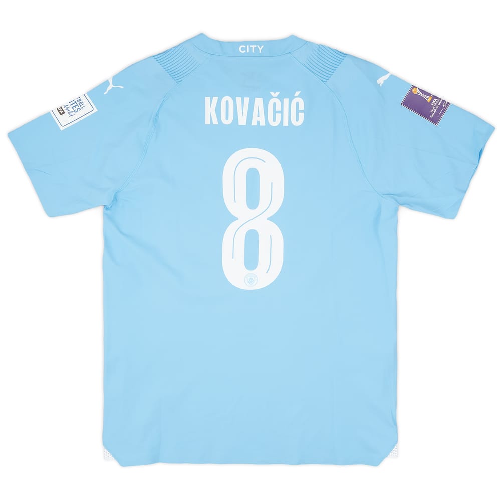 2023-24 Manchester City Match Issue Club World Cup Home Shirt Kovačić #8