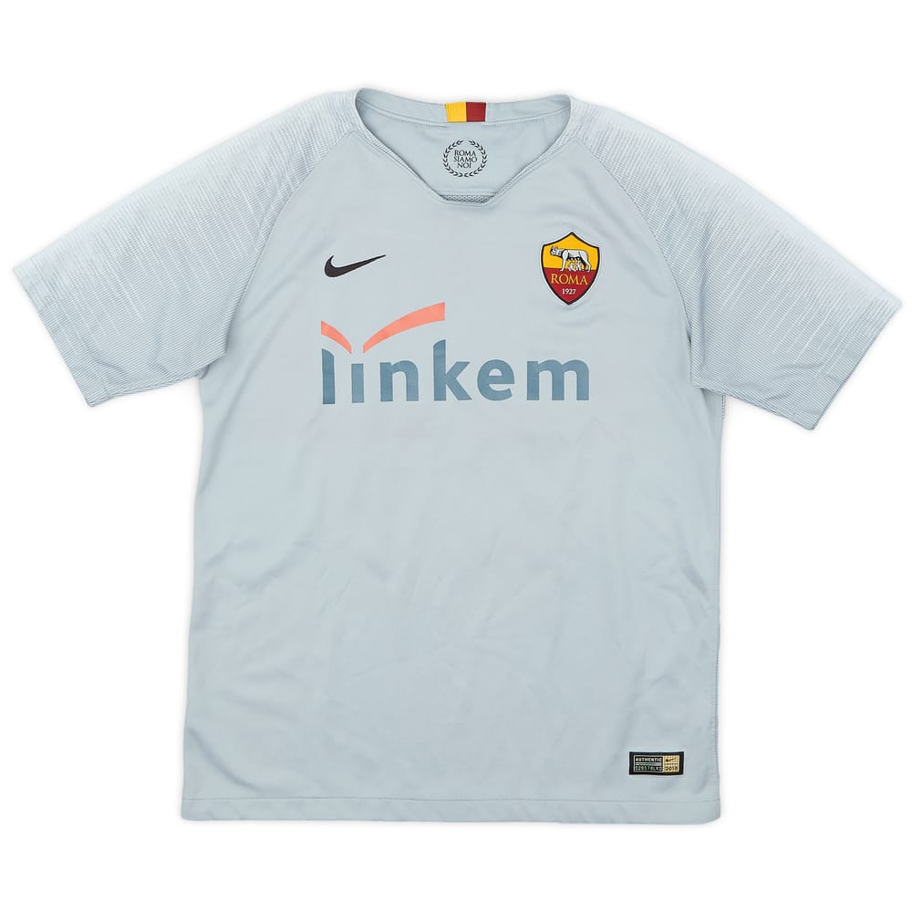 2018-19 Roma Authentic Away Shirt #13 - 6/10 - (XL.Boys)