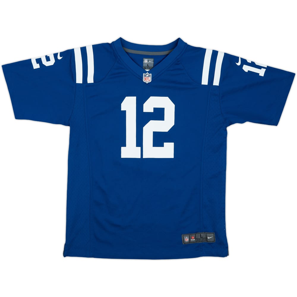 2012-16 Indianapolis Colts Luck #12 Nike Game Home Jersey - 9/10 - (L.Boys)