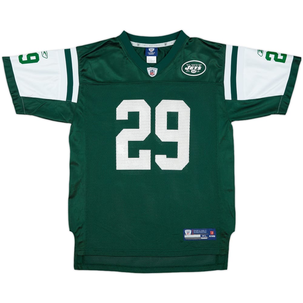 2008-09 New York Jets L.Washington #29 Reebok On Field Home Jersey - 8/10 - (XL.Boys)