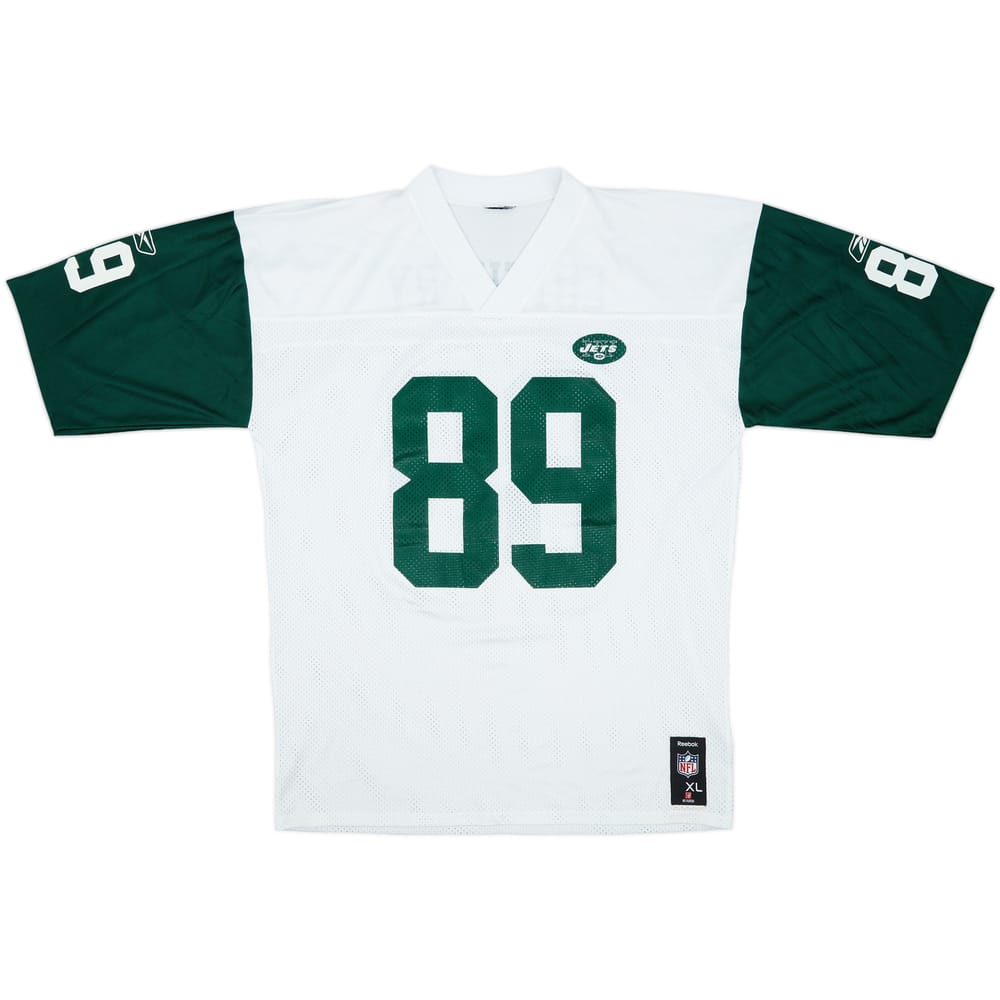 2008-10 New York Jets Cotchery #89 Reebok Replica Away Jersey - 8/10 - (XL)
