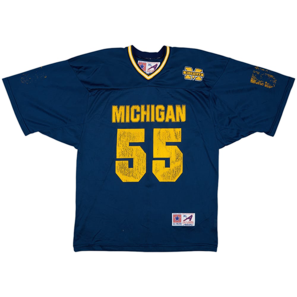 1990s Michigan Wolverines #55 U.S. College Home Jersey - 5/10 - (XL)