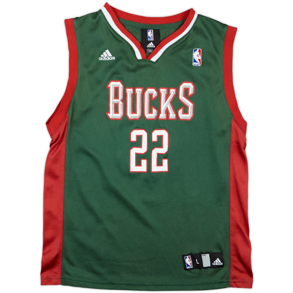 2006-10 Milwaukee Bucks Redd #22 adidas Away Jersey - 6/10 - (L.Boys)