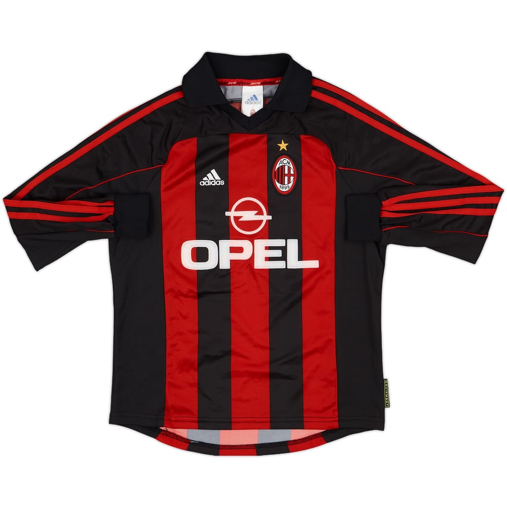 2000-02 AC Milan Home L/S Shirt #15 - 5/10 - (XL.Boys)