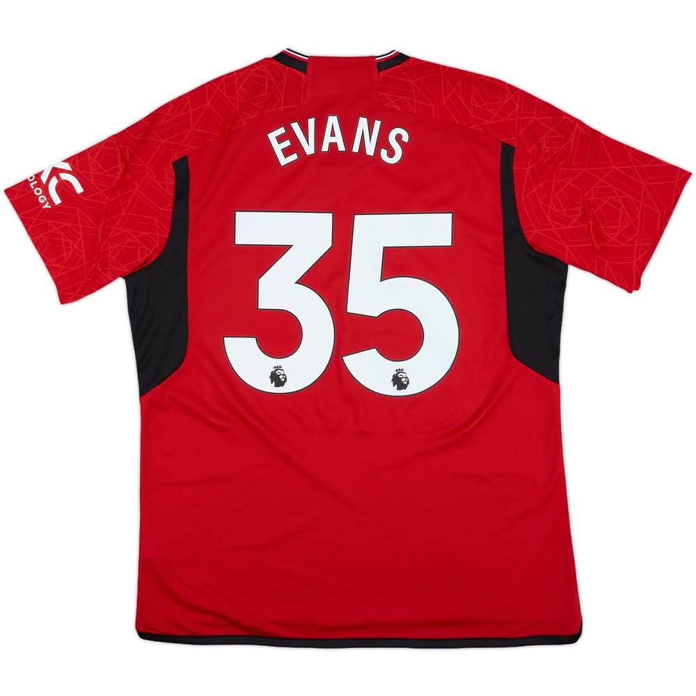 2023-24 Manchester United Home Shirt Evans #35 (XL)