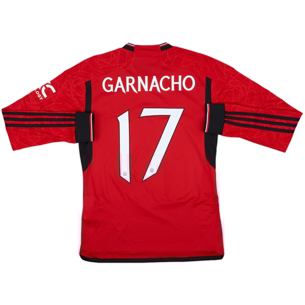 2023-24 Manchester United Home L/S Shirt Garnacho #17 (S)