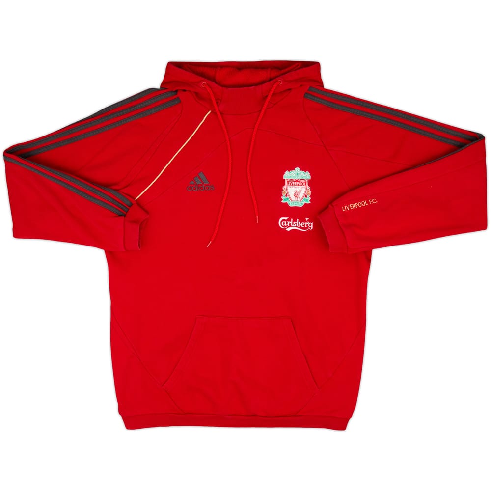 2009-10 Liverpool adidas Hooded Sweat Top - 7/10 - (M/L)