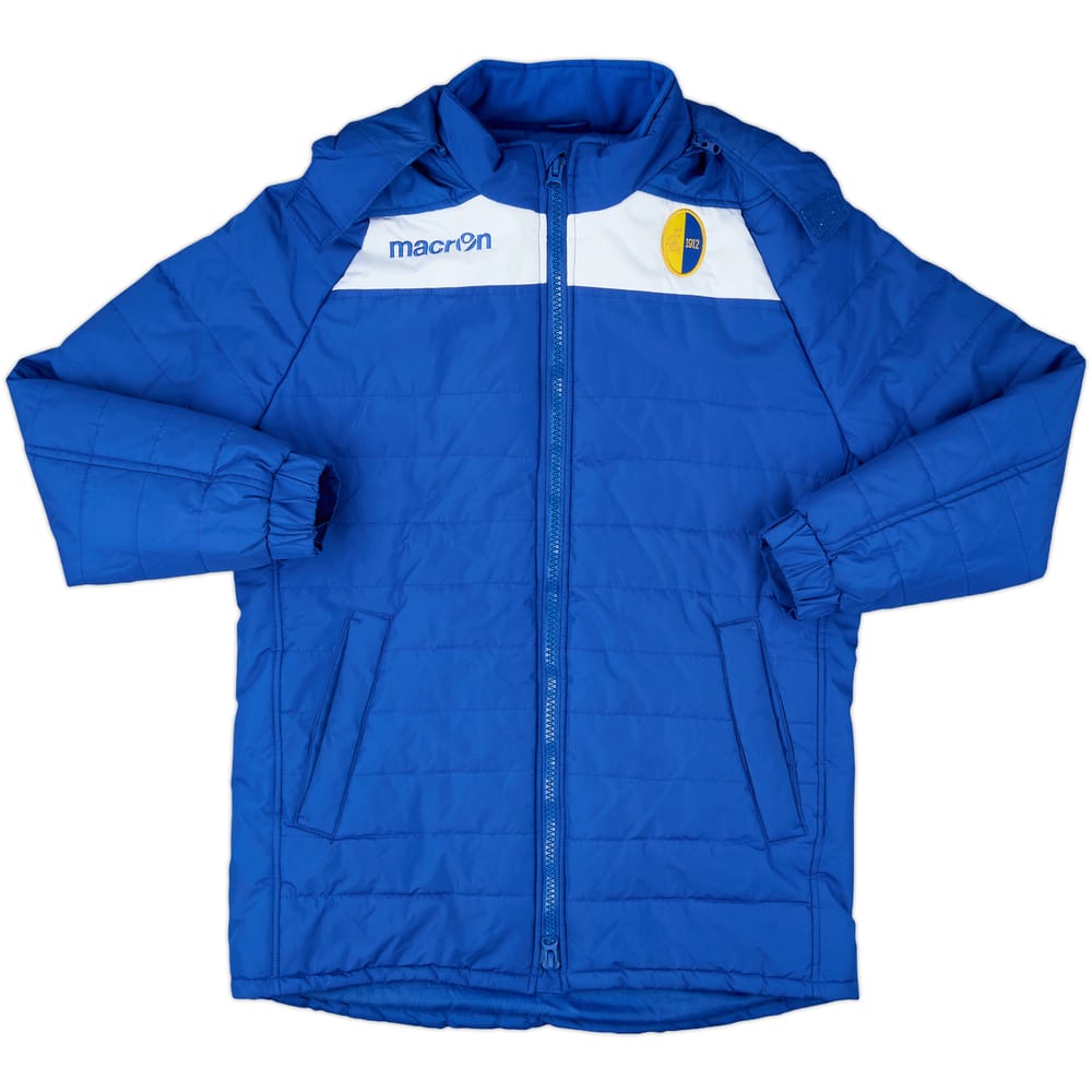 2016-17 Modena Macron Hooded Padded Bench Coat - 7/10 - (L)
