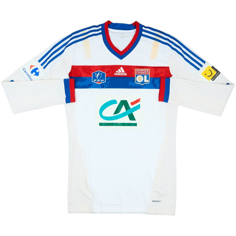 2011-12 Lyon Player Issue Techfit Coupe de France Home L/S Shirt - 7/10 - (XL)