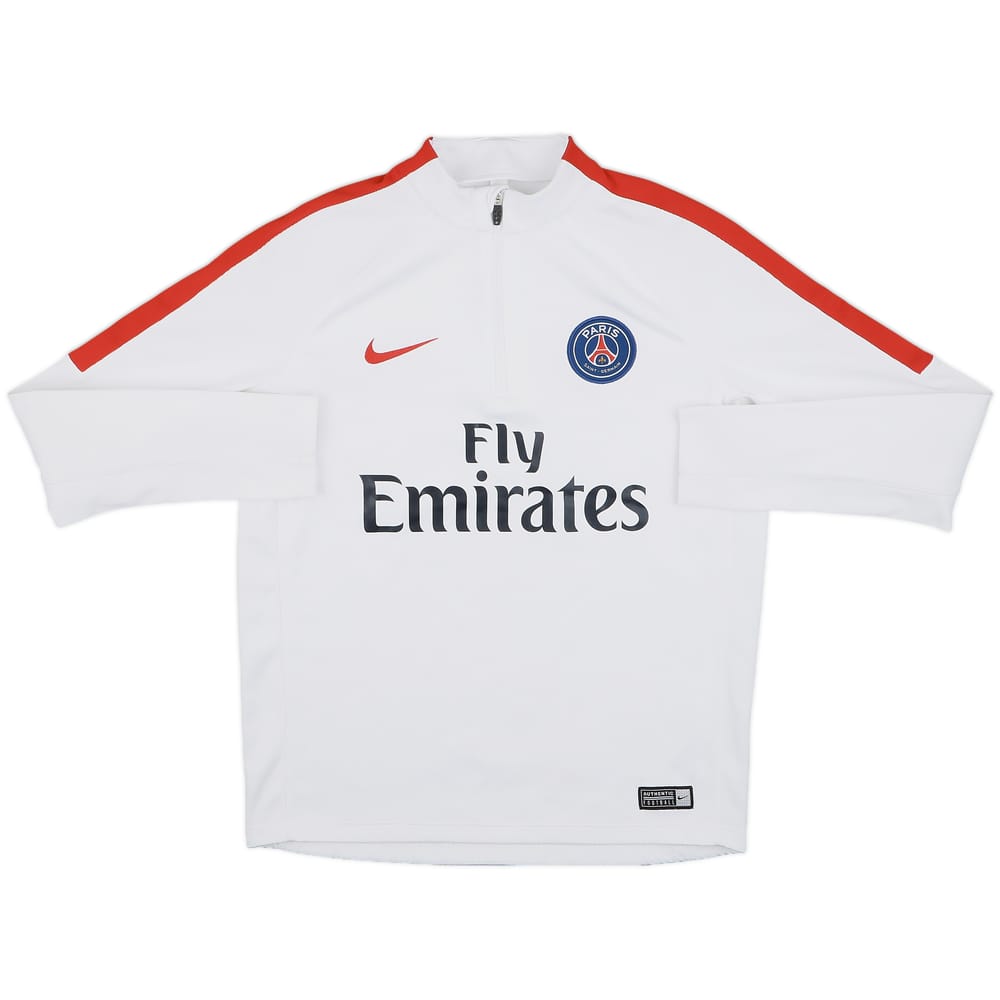 2016-17 Paris Saint-Germain Nike 1/4 Zip Training Top - 8/10 - (L.Boys)