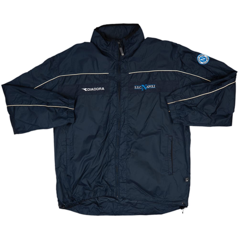 2002-03 Napoli Diadora Hooded Rain Jacket - 8/10 - (L)