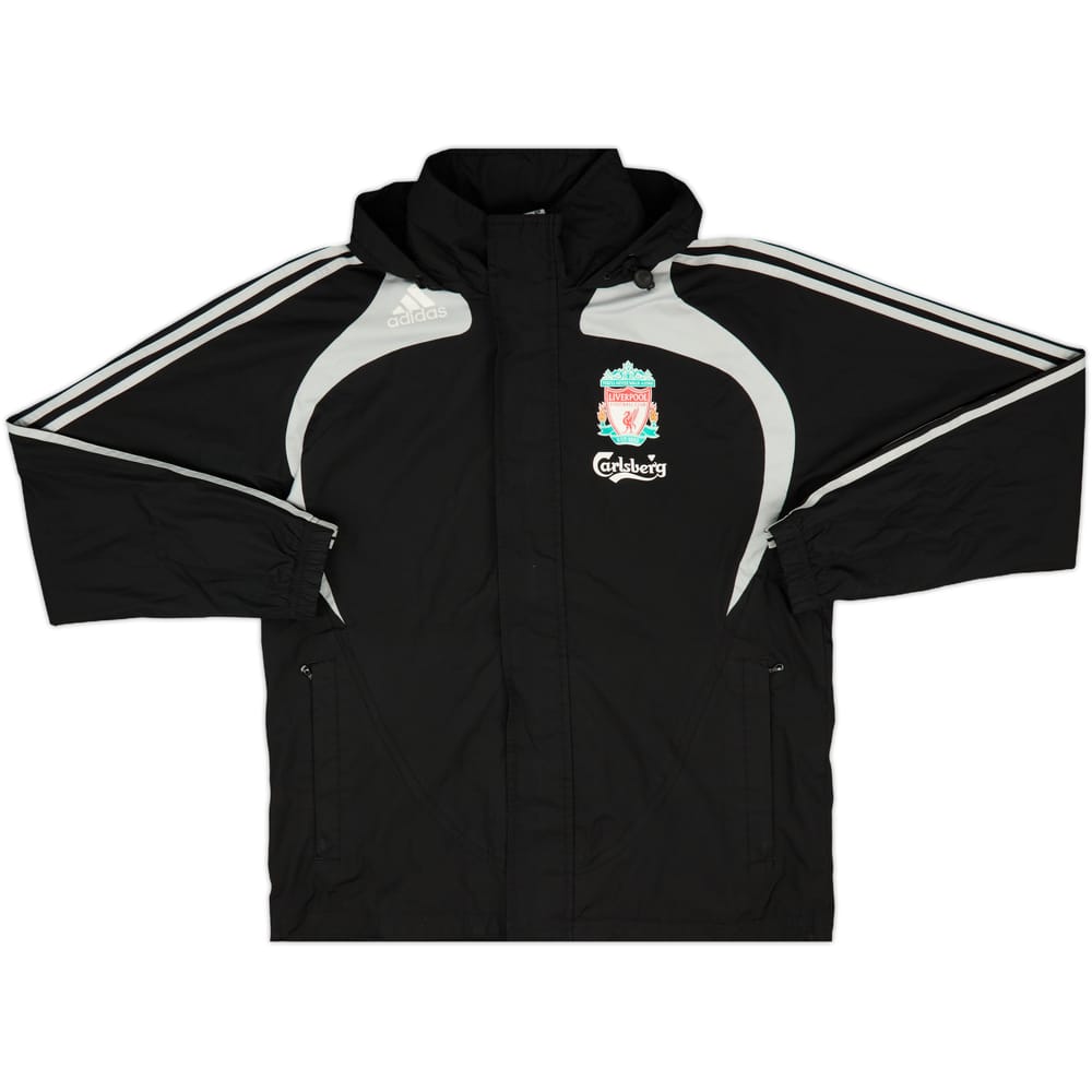 2008-09 Liverpool adidas Hooded Rain Jacket - 7/10 - (S)