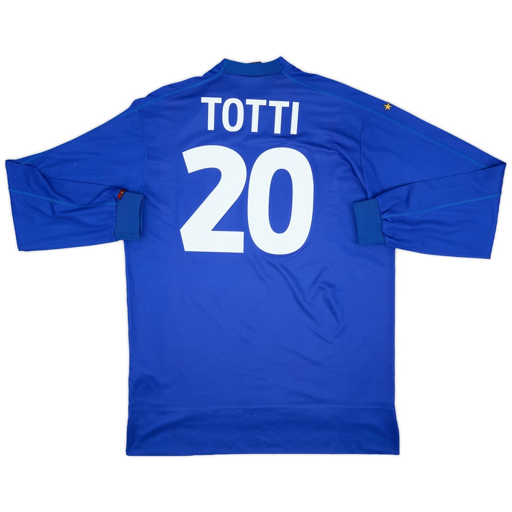 1998-99 Italy Home L/S Shirt Totti #20 - 9/10 - (XXL)