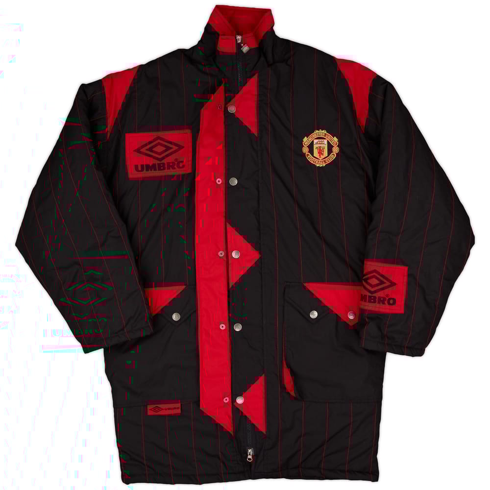 1992-93 Manchester United Umbro Padded Bench Coat - 9/10 - (M)