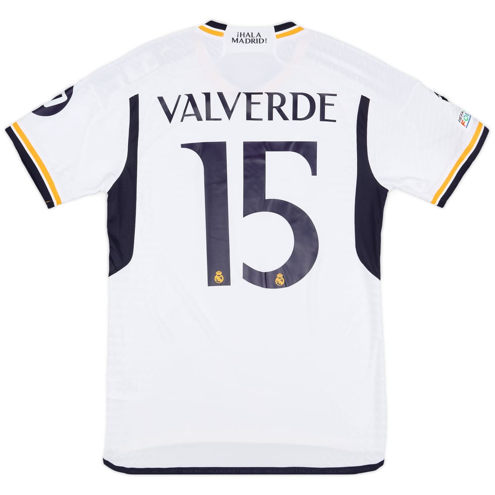 2023-24 Real Madrid Authentic Home CL Shirt Valverde #15 (M)