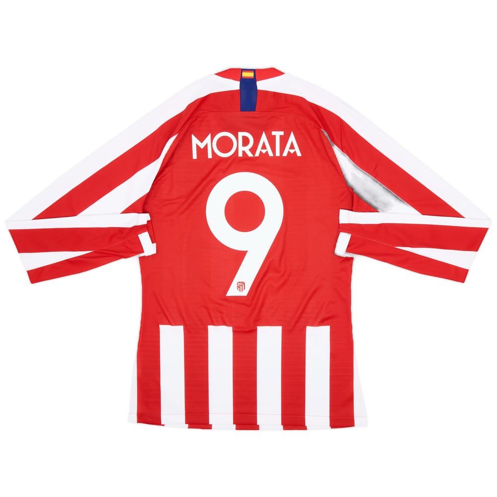 2019-20 Atletico Madrid Authentic European Home L/S Shirt Morata #9 - 8/10 - (M)