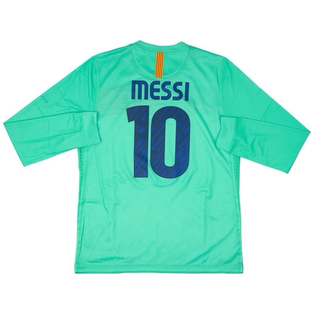2010-11 Barcelona Player Issue Away L/S Shirt Messi #10 (XL)